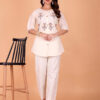 Surili Off White Khadi Cotton Embroidered Tunic Ethnic Wear