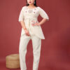 Surili Off White Khadi Cotton Embroidered Tunic Kurti for Daily Use and Ethnic Wear